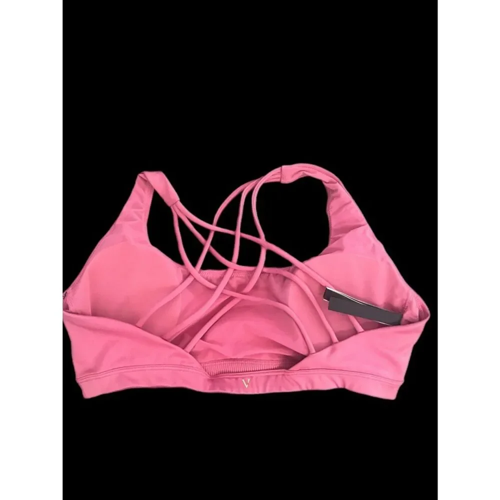 Victoria’s Secret Essentials Strappy Padded / Removable Padding Sports bra Pink